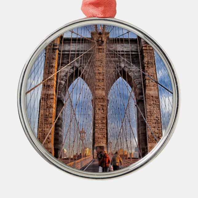 Ornamento De Metal Brooklyn Bridge New York EUA (Frente)