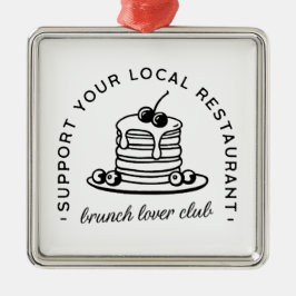 Ornamento De Metal Brunch inventa citações engraçadas