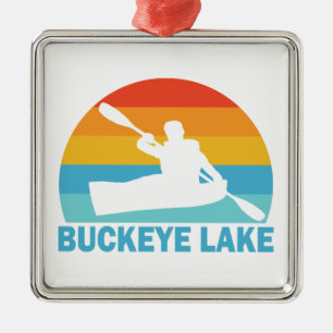 Ornamento De Metal Buckeye Lake Ohio Kayak