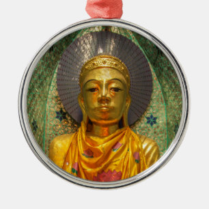 Ornamento De Metal Buda Dourado no Templo