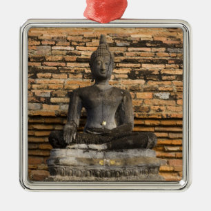 Ornamento De Metal Buda em Wat Mahathat.