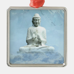 Ornamento De Metal Buda nas Nuvens