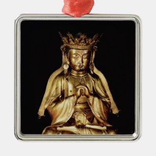 Ornamento De Metal Buddha assentado