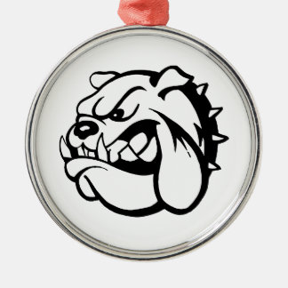 Ornamento De Metal Buldogue retro