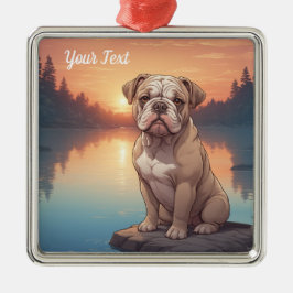 Ornamento De Metal Bulldog por Lake