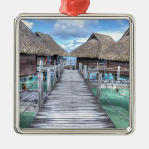 Ornamento De Metal Bungalows ideais de Bora Bora Overwater das féria