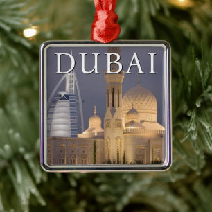 Ornamento De Metal Burj al Arab   Mesquita à Noite Dubai