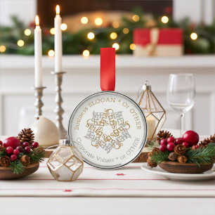 Ornamento De Metal Business corporativo personalizado Feliz Natal