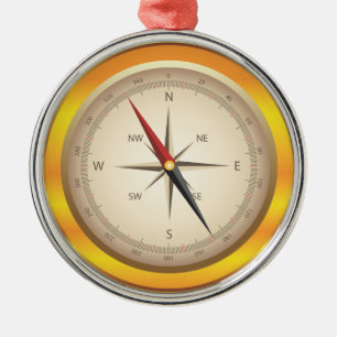 Ornamento De Metal Bússola antiga