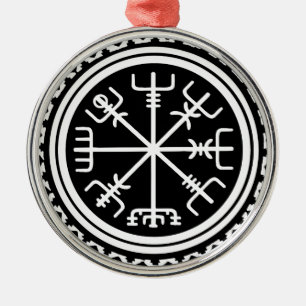 Ornamento De Metal Bússola Náutica Viking Vegvisir