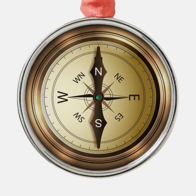 Ornamento De Metal bússola norte do sudeste oeste (Frente)