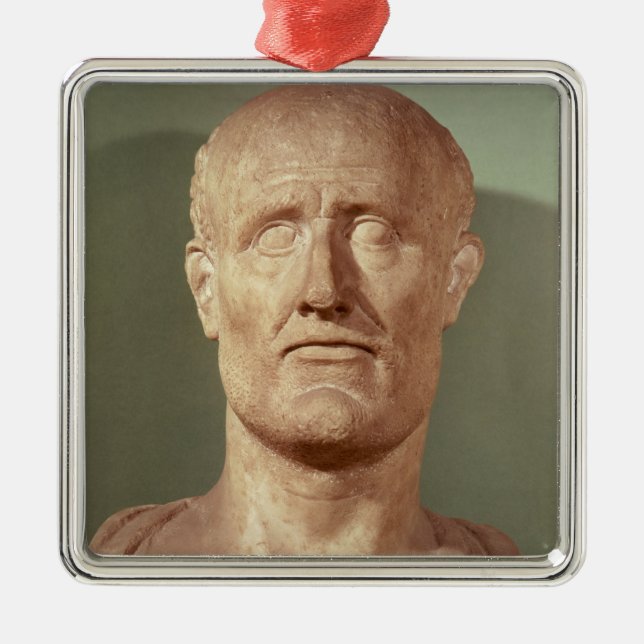 Ornamento De Metal Busto de Alcibiades (Frente)