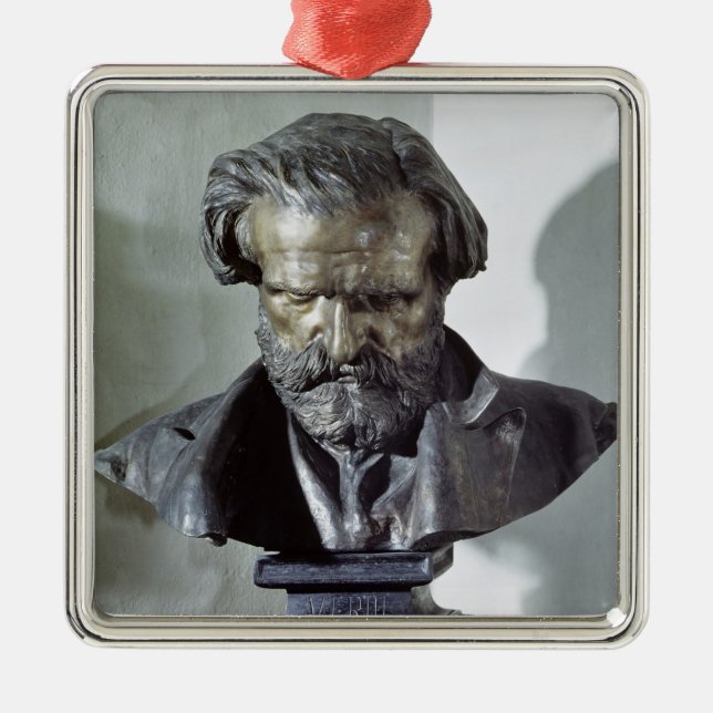 Ornamento De Metal Busto de Giuseppe Verdi (Frente)