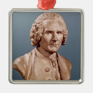 Ornamento De Metal Busto de Jean-Jacques Rousseau