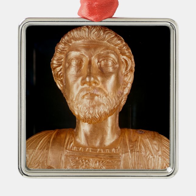 Ornamento De Metal Busto de Marcus Aurelius (Frente)