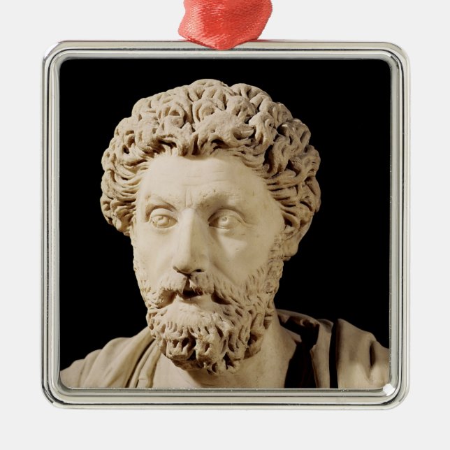 Ornamento De Metal Busto de Marcus Aurelius (Frente)