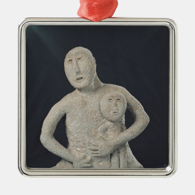 Ornamento De Metal Busto de uma deusa da mãe (Frente)