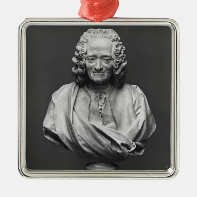 Ornamento De Metal Busto de Voltaire (Frente)
