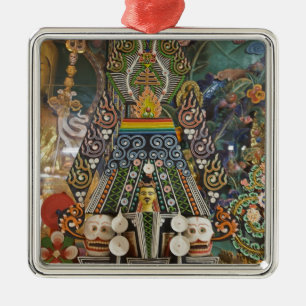 Ornamento De Metal Butão. Bolos cerimoniais feitos por monges adornam