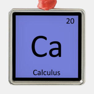 Ornamento De Metal Ca - Símbolo de Mesa Periódica de Química de Ma