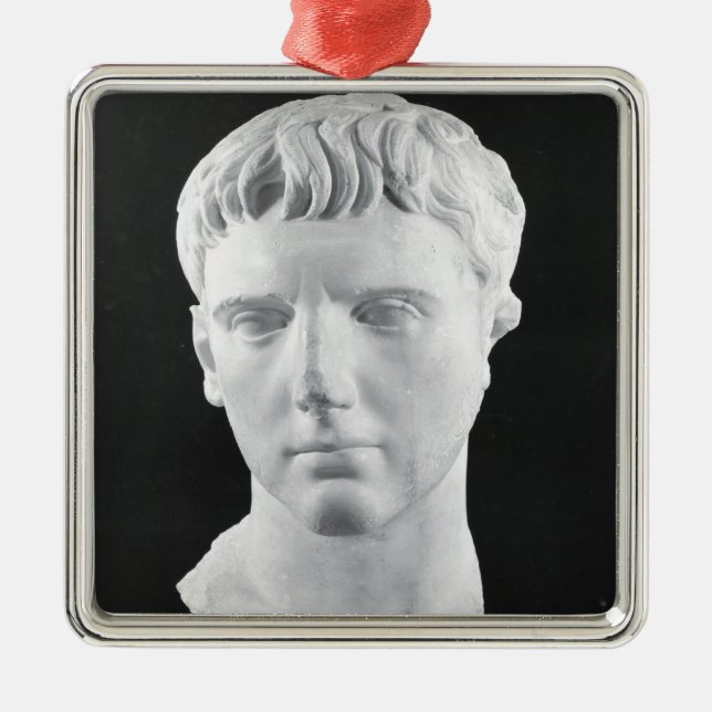 Ornamento De Metal Cabeça de Caesar Augustus (Frente)