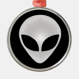 Ornamento De Metal Cabeça de Cinza alienígena
