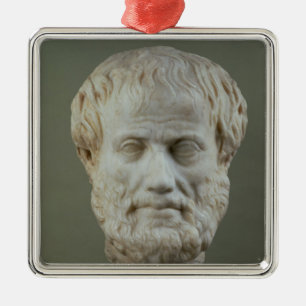 Ornamento De Metal Cabeça de mármore de Aristotle