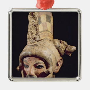 Ornamento De Metal Cabeça de um guerreiro que veste um capacete