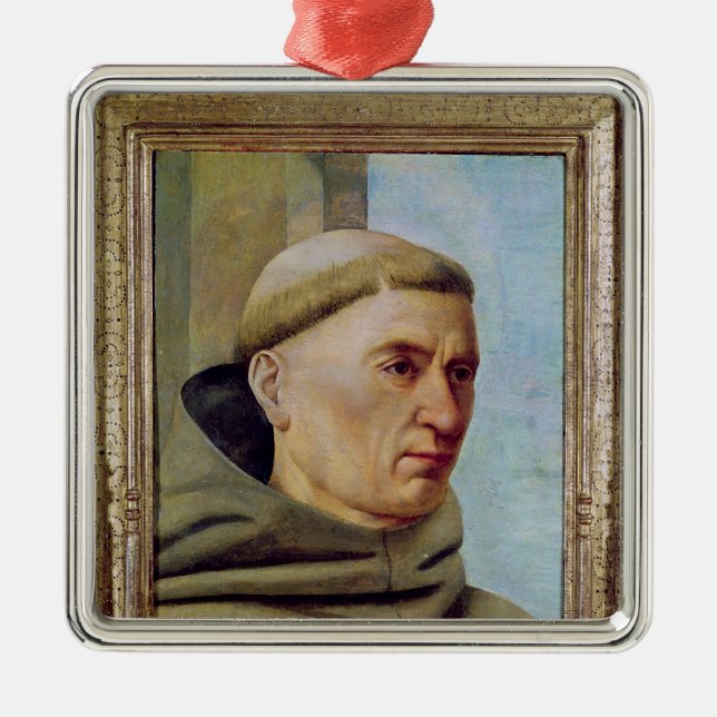 Ornamento De Metal Cabeça de uma monge (Frente)