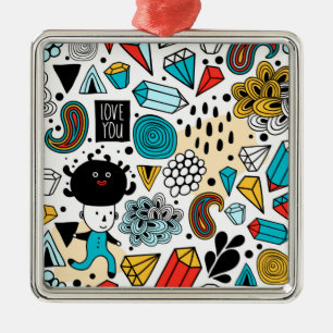 Ornamento De Metal Cabeça louca