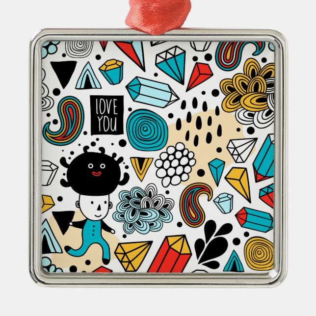 Ornamento De Metal Cabeça louca (Frente)