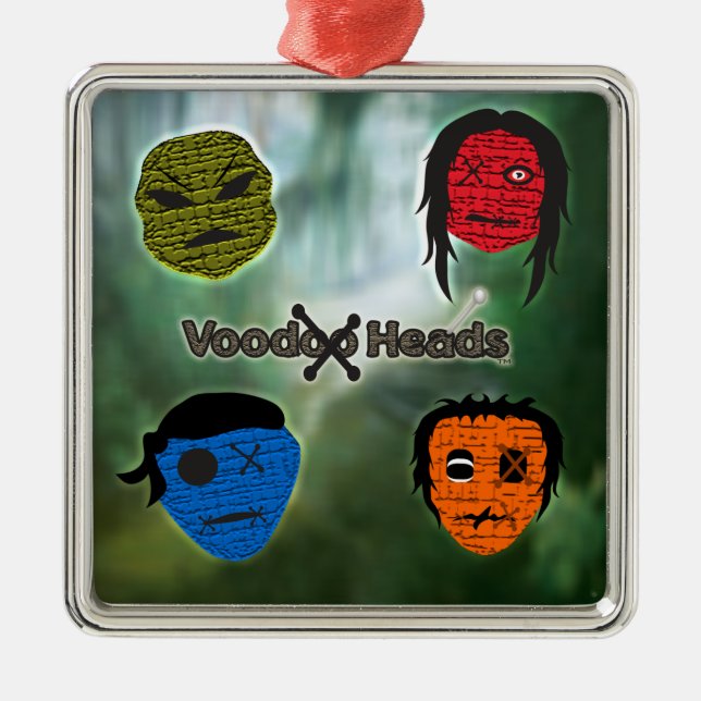 Ornamento De Metal Cabeças Voodoo ~ Pântano (Frente)