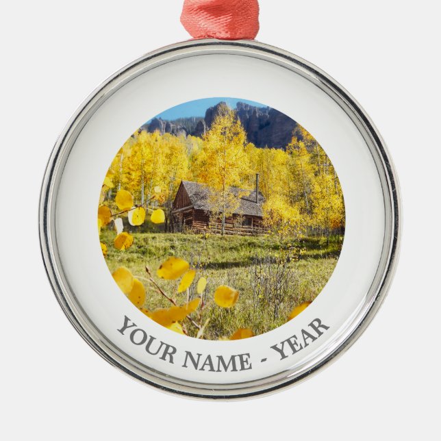 Ornamento De Metal Cabine nos álamos tremedores (Frente)