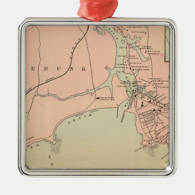 Ornamento De Metal Cabo Arundel, Kennebunkport, Maine (Frente)