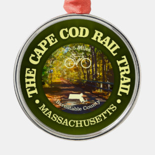 Ornamento De Metal Cabo Cod Rail Trail (ciclismo c)