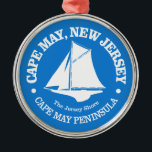 Ornamento De Metal Cabo May (laço)<br><div class="desc">Cabo May,  Nova Jersey.</div>