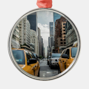 Ornamento De Metal Cabos de táxi de Nova York na cidade