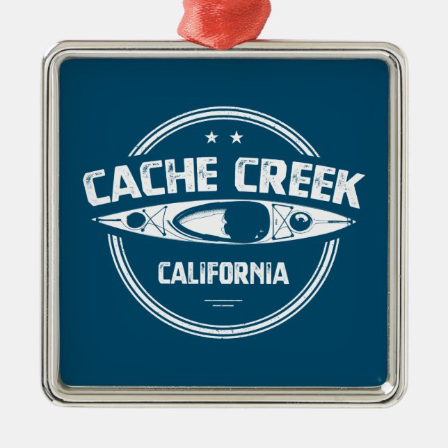Ornamento De Metal Cache Creek California Kayaking (Frente)