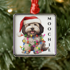 ORNAMENTO DE METAL CACHORRO DE NATAL ADORÁVEL