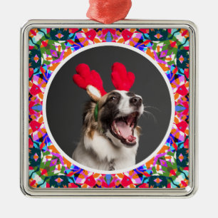 Ornamento De Metal Cachorro de Natal Personalizado Pai de Mãe de Mãe
