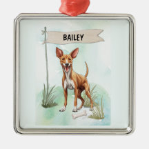 Cachorro Personalizado de Aquarela da raça Pharaoh