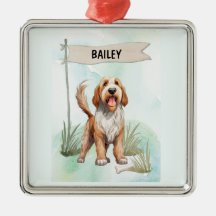 Cachorro Personalizado de Aquarela Otterhound