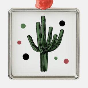Ornamento De Metal Cactus