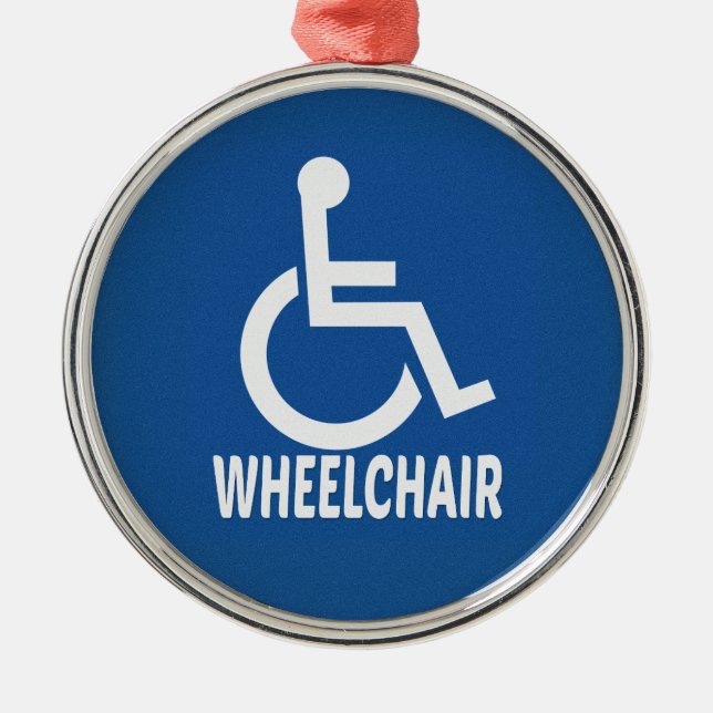 Ornamento De Metal Cadeiras de rodas deficientes (Frente)