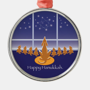 Ornamento De Metal Cães Menorah WagsToWishes®