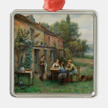 Café bebendo no Jardim (Paisagem Francesa)