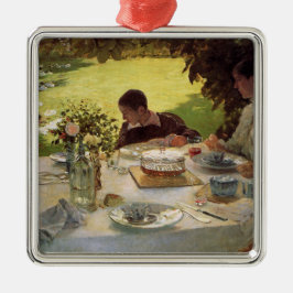 Ornamento De Metal Café da Manhã Formal no Jardim