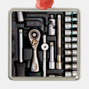 Ornamento De Metal Caixa de ferramentas do trabalho - impressão