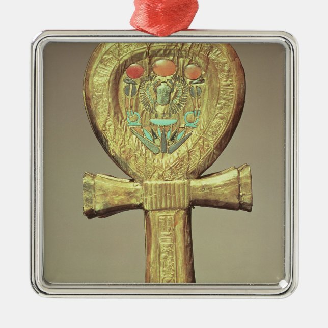 Ornamento De Metal Caixa do espelho sob a forma de um ankh (Frente)
