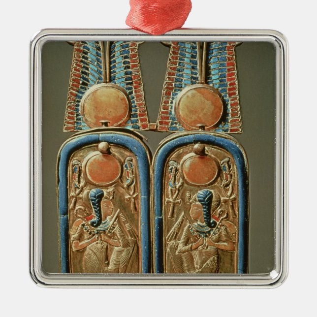 Ornamento De Metal Caixa do Unguent no formulário de um dobro real (Frente)